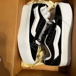 Black and White Platform Sneakers